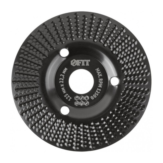 Диск обдирочный по дереву, наклонный, посадочный диаметр 22.2x125 мм, средняя насечка FIT 39525