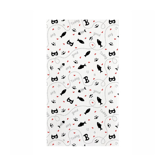 Полотенце вафельное "Cat Hero-1" 45*60см  928675  Самойловский текстиль 30190/1