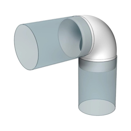 15ККП Колено круглое для воздуховода круглого 90, D=150