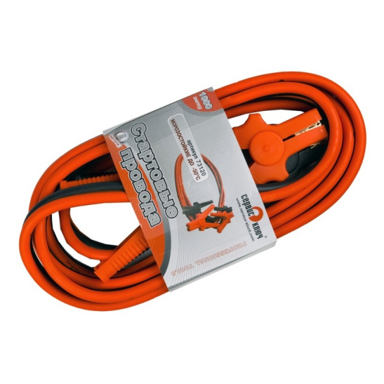 Провода прикуривания (5,0 м., 1000 А.) грузовые, полностью изолированные зажимы, стартовые, морозостойкие ("Сервис КЛЮЧ") (73120)