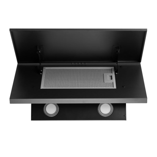 Вытяжка кухонная CENTEK CT-1826-60 Black  ширина 60 см, металл, 600 м3/час (68 Вт), 3 скор, LED