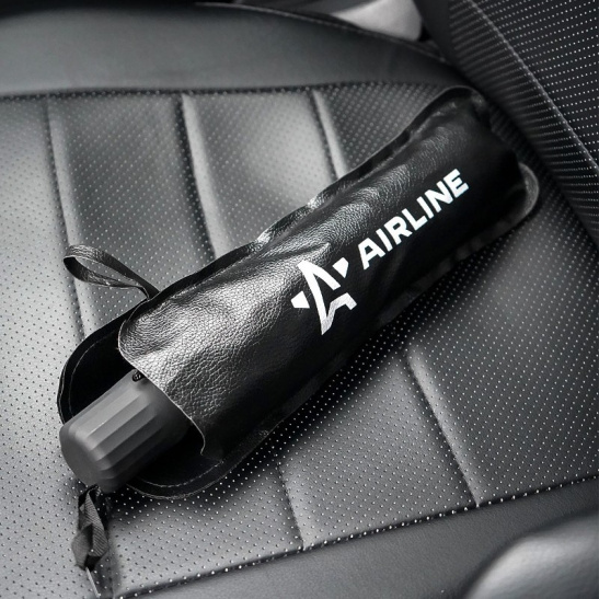 Шторка солнцезащитная (130х70 см.) ЗОНТ, складная, черная/серебристая ("ADSS005") "AIRLINE"