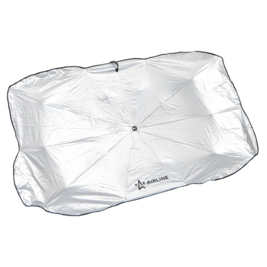 Шторка солнцезащитная (140х80 см.) ЗОНТ, складная, черная/серебристая ("ADSS006") "AIRLINE"