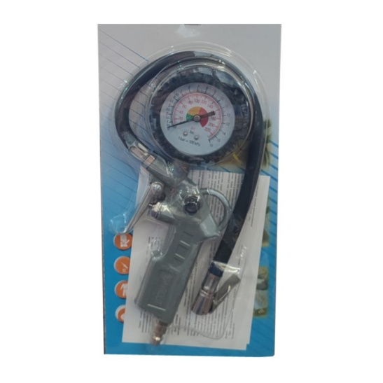 Пистолет для накачки шин  140л/мин, 0-10 бар с манометром 