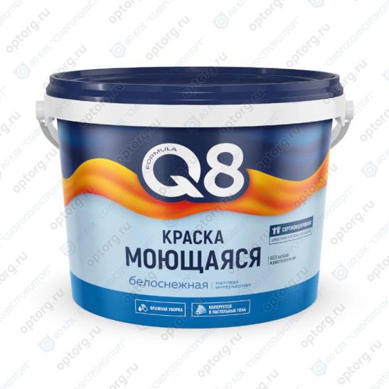 Краска ВД моющаяся белоснежная (2,7 кг) Formula Q8 (Формула Q8) Ростовская обл.