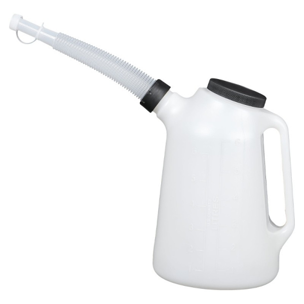 Мерная емкость PRO (лейка, 6.0 л.) для масла и технических жидкостей, резьбовая крышка ("AIRLINE") APFL006