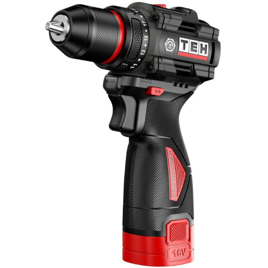 ДРЕЛЬ-шуруповерт бесщеточный аккум TDBL316-2B Li-ion,16,8V/ 2А.ч, 50Нм, 2акк, 2-скор, кейс TEH 