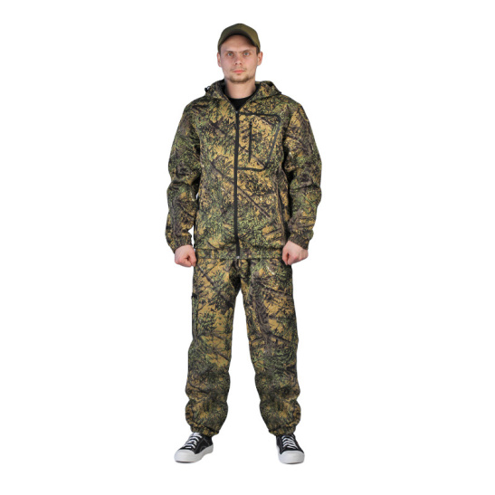 Костюм мужской "Турист 1", р. 52-54 (104-108) рост 3/4 (170-176), (куртка/брюки), КМФ "Колючка зеленый"