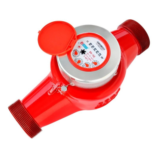 Счетчик воды ВК-50 универсальный, G-2", Ду-50, Ру-10, со штуцерами, муфтовое присоединение, г. Санкт-Петербург