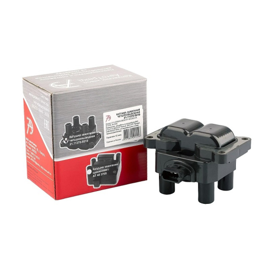 21.11370-5010 КАТУШКА ЗАЖИГАНИЯ ВАЗ-1117,1118,1119 КАЛИНА, 2110,2111,2112,2113,2114,2115, 2170,2171,2172 ПРИОРА, 2190,2191,2192,2194 ГРАНТА, 21214, 2123 НИВА ШЕВРОЛЕ (1,6/1,7 8-ми клапан. инж.), ГАЗ (с двиг. А274) "АвтоТрейд"