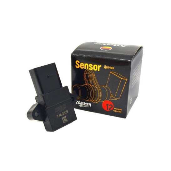 Z7443829 ДАТЧИК АБСОЛЮТНОГО ДАВЛЕНИЯ ГАЗ-2705 Соболь, ГАЗ-3302 ГАЗЕЛЬ, ГАЗ-3307, 3308, КАМАЗ (двигатели ЗМЗ-406, ЗМЗ-523.10 Евро-3, 820.61-260 Евро-4) "ZOMMER" 18511