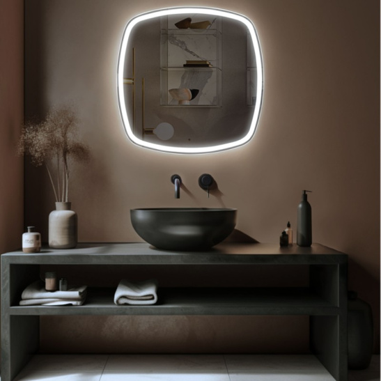 Зеркало "Barca - ТХ" 808x808 мм, с подсветкой, бесконтактный сенсор  арт. LED-00002973, г. Нижний Новгород, Россия