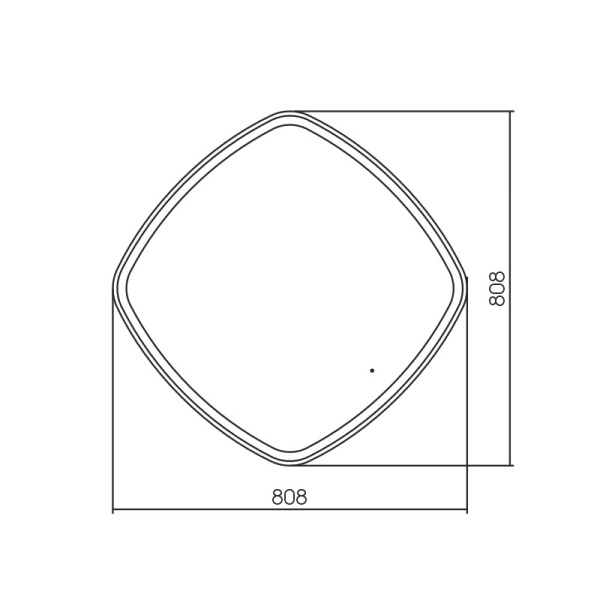 Зеркало "Barca - ТХ" 808x808 мм, с подсветкой, бесконтактный сенсор  арт. LED-00002973, г. Нижний Новгород, Россия