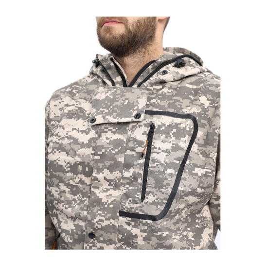 Костюм мужской "Турист Москит", р. 48-50 (96-100) рост 5/6 (182-188), (куртка/брюки), КМФ "Цифра св.серый" 