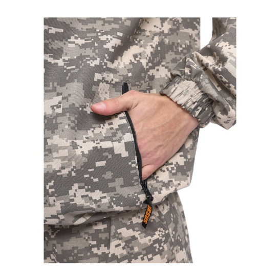 Костюм мужской "Турист Москит", р. 48-50 (96-100) рост 5/6 (182-188), (куртка/брюки), КМФ "Цифра св.серый" 