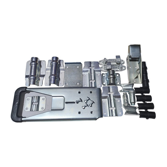 РЕМКОМПЛЕКТ ЗАПОРОВ ЗАДНИХ ДВЕРЕЙ Фургон Г-3302 (с рукояткой PUSH) усиленный( на одну сторону)/ФУРНИТУРА/