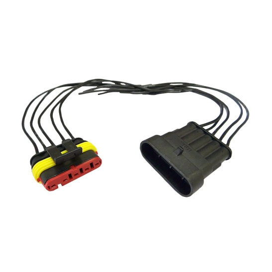 РГ5х1 РАЗЪЕМ ГЕРМЕТИЧНЫЙ (5-ти контактный, вилка+розетка, с проводом)