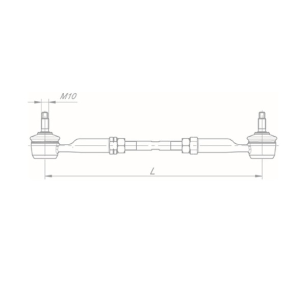 14101-1703520 ТЯГА ПРИВОДА РЕАКТИВНАЯ L=285мм В СБОРЕ КПП ZF ( на а/м 6520, 6460) (взамен 6460-1703520) Ростар