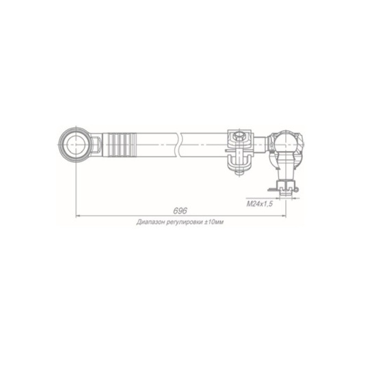 4308-3414009-11 ТЯГА ПРОДОЛЬНАЯ рулевая (СОШКИ) КОМПЛЕКТ (аналог 4308-3414009-10 и 4308-3414010-11) а/м КАМАЗ 5308D, 4308, 4308-308328/608328 Ростар