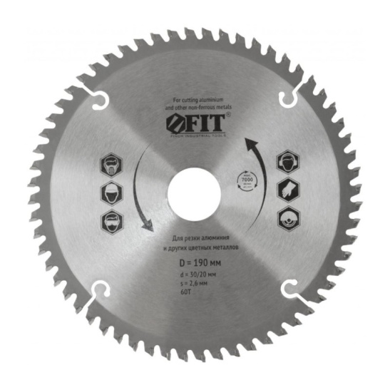 Диск пильный FIT 37788 190 x 30/20 x 60T