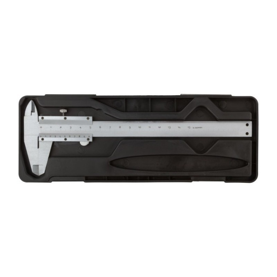 Штангенциркуль металлический нержавеющий в пластиковом кейсе 150 мм/0.02 мм FIT IT 19844