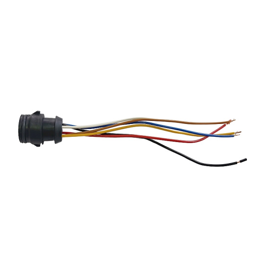 TDK706128A (СЦАЗ-2-6-Р) РАЗЪЕМ (розетка) ФОНАРЯ ЗАДНЕГО 7702.3716 (171.3716) КАМАЗ,МАЗ,ГАЗЕЛЬ (мама, жгут без клемм, без чехла)