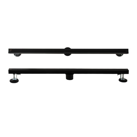 40058 ТРАП черный нерж.сталь, 800х32 мм, линейный, вертикальный, с сухим затвором, САНАКС