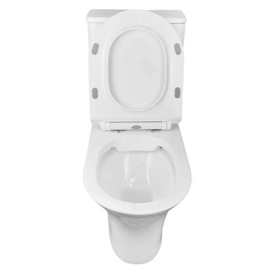 Унитаз-компакт Azario  FRETTA ROUND, AZ-7121A универсальный выпуск, двухрежимная арматура, нижний  подвод, сиденье