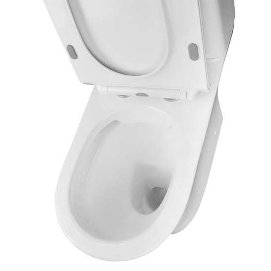 Унитаз-компакт Azario  FRETTA ROUND, AZ-7121A универсальный выпуск, двухрежимная арматура, нижний  подвод, сиденье