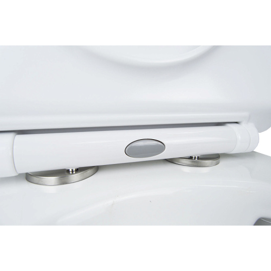 Унитаз-компакт Azario  FRETTA ROUND, AZ-7121A универсальный выпуск, двухрежимная арматура, нижний  подвод, сиденье