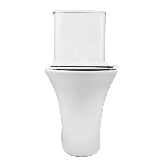 Унитаз-компакт Azario  FRETTA ROUND, AZ-7121A универсальный выпуск, двухрежимная арматура, нижний  подвод, сиденье