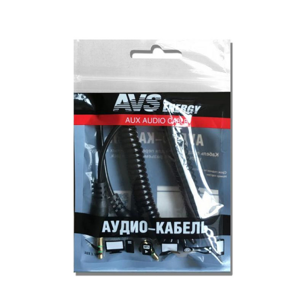 Кабель  AUX аудио : 2,0 м., 3,5 jack-3,5 jack ("AVS") ("AU-611") акустический (A78399S)