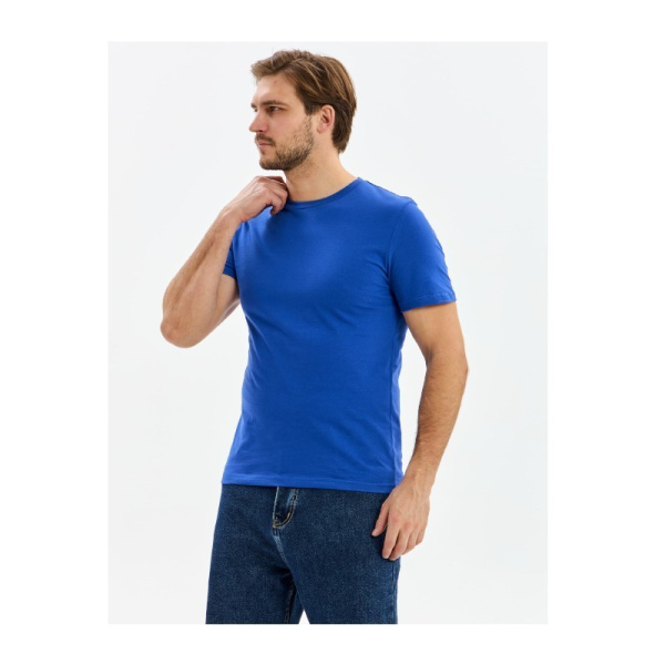 Футболка "NEW" синий индиго(васильковый), р. 60-62, 5XL