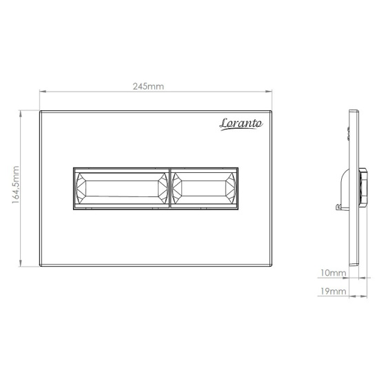 Сет Loranto Prestige инсталляция + унитаз UNO с сиденьем микролифт + кнопка квадратная белый глянец (4551+AZ-2380+7520)