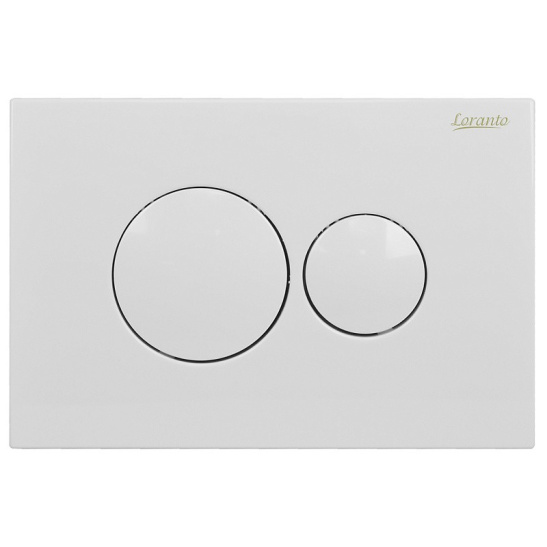 Сет Loranto Prestige инсталляция + унитаз UNO с сиденьем микролифт + кнопка круглая белый глянец (4551+AZ-2380+7510)