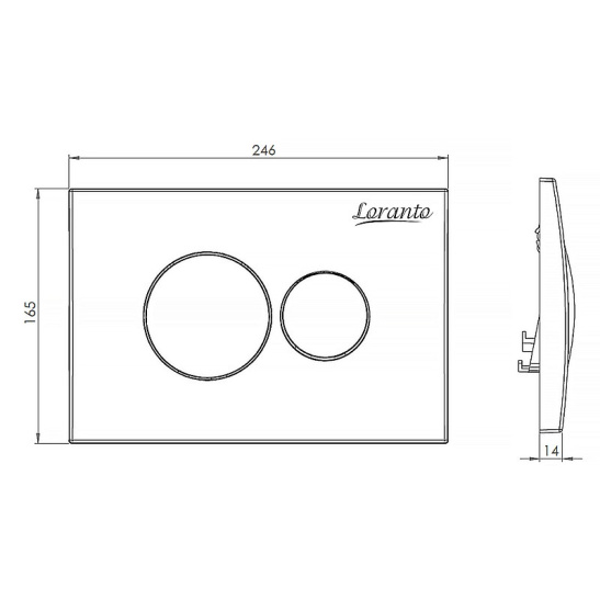 Сет Loranto Prestige инсталляция + унитаз UNO с сиденьем микролифт + кнопка круглая белый глянец (4551+AZ-2380+7510)
