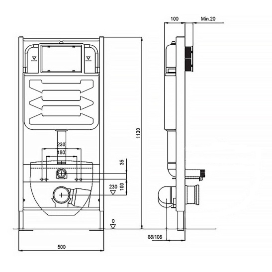 Сет Azario FORTE инсталляция + Azario UNO подвесной безободковый унитаз с сиденьем микролифт + кнопка Azario FORTE квадратная, пластик, хром глянцевый (AZ-100-100F+AZ-2380+AZ-100-020F)