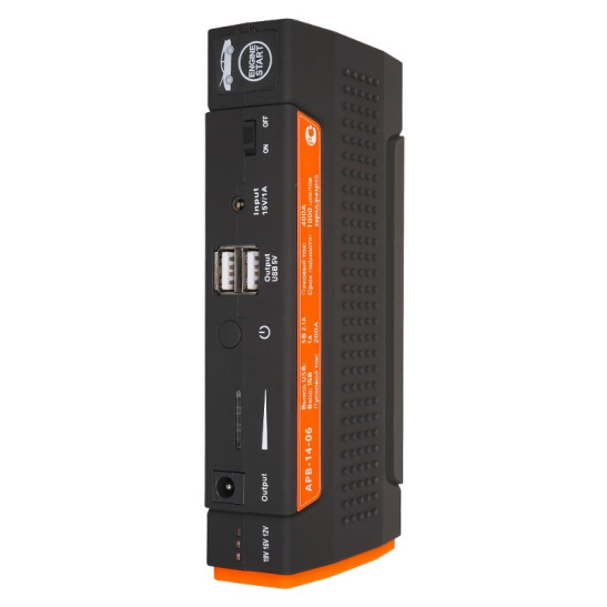 Устройство пусковое - аккумулятор внешний (Booster) 13800мАч, 200А, 12.4V, запуск ДВС до 3.0bz  и до 2.0d, USB 5V/2A, 12/16/19V, кейс ("APB-14-06") ("AIRLINE") Power bank