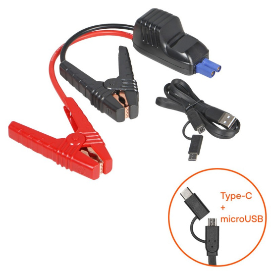 Устройство пусковое - аккумулятор внешний (Booster) 7200мАч, 400А, 14.8V, умные провода, пуск ДВС до 3.5bz и до 2.4d, USB 5V/2.1A ("AEAB005") ("AIRLINE") Power bank