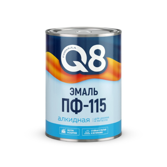 Эмаль ПФ-115 желтая,  0,8 кг, Formula Q8 (Формула Q8), Ростовская обл.
