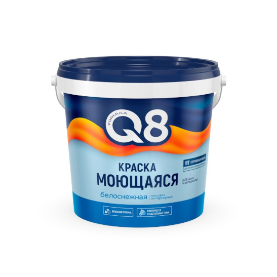 Краска ВД моющаяся белоснежная (1,4 кг) Formula Q8 (Формула Q8) Ростовская обл.
