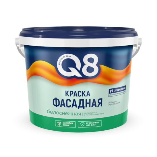 Краска ВД-АК фасадная (4,5 кг) ФОРМУЛА Q8 Ростовская область