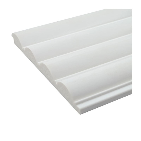 Панели 3D RAIL EAST из вспененного полистирола Волна 2700х120х12мм Белая