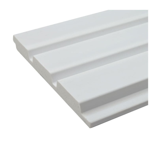 Панели 3D RAIL EAST из вспененного полистирола Айсберг 2700х120х12мм Белая