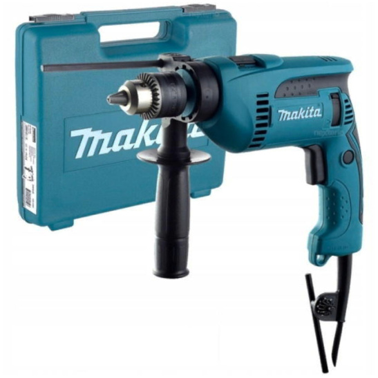Дрель ударная HP1640K, 680 Вт, 13 мм, Makita, HP1640K, кейс Макита