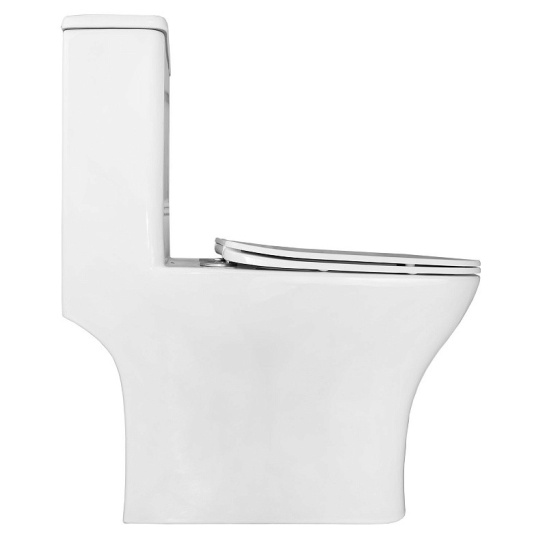 Унитаз-компакт Azario  Lodi безободковый моноблок с функцией биде, AZ-8617B универсальный выпуск, двухрежимная арматура, нижний  подвод, сиденье