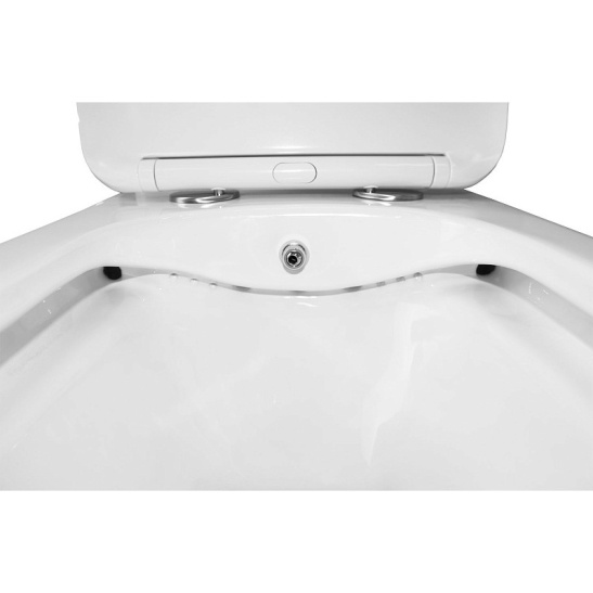 Унитаз-компакт Azario  Lodi безободковый моноблок с функцией биде, AZ-8617B универсальный выпуск, двухрежимная арматура, нижний  подвод, сиденье