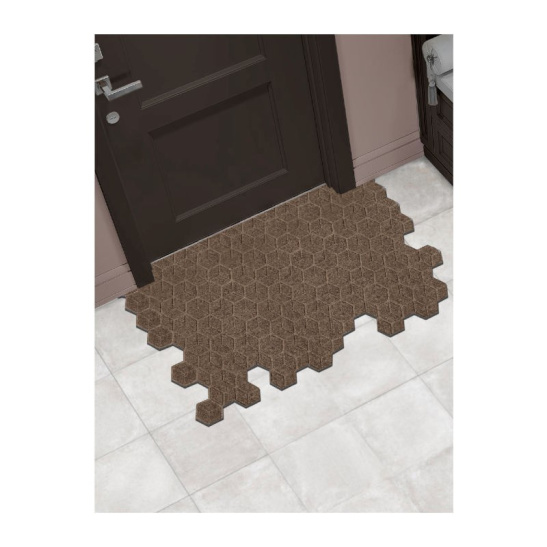 Коврик влаговпитывающий ПРАКТИК "Соты" антискользящий 50х80 мокко 02