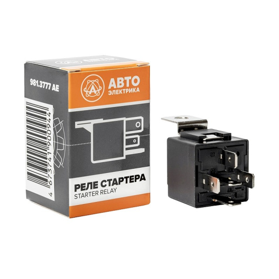 981.3777 AE  РЕЛЕ 5-ти контактное 24 В с кронштейном/карманом под кронштейн (взамен 751.3777, 901.3747) "АвтоЭлектрика"