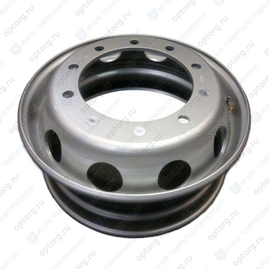 RZB15107OE-HB0B200 (750-3101012) ДИСК КОЛЕСА 7,5*22,5 толщина 13мм (под шпильку) (с ниппелем в серебре) ("Аккурайд Уилз Руссиа", г.Заинск)